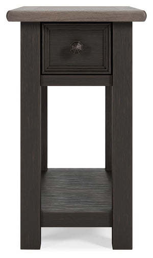 Tyler Creek - Chair Side End Table - Black / Gray - R&R Furniture Gallery (Fountain Valley, CA)