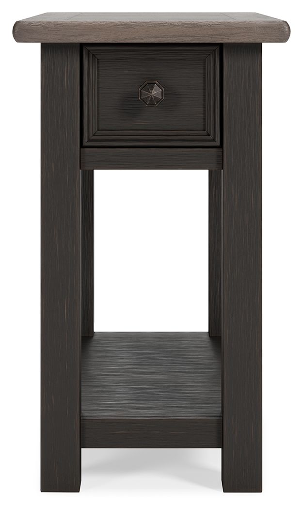 Tyler Creek - Chair Side End Table - Black / Gray - R&R Furniture Gallery (Fountain Valley, CA)