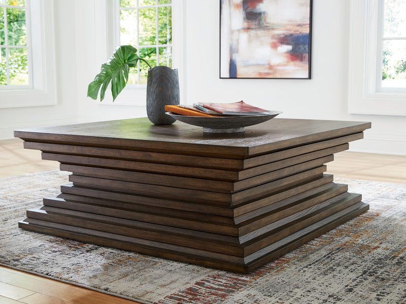 Hannodream - Square Cocktail Table - Warm Brown - R&R Furniture Gallery (Fountain Valley, CA)