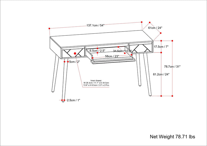 Jager - Desk - Natural - R&R Furniture Gallery (Fountain Valley, CA)