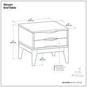 Harper - Handcrafted End Table - R&R Furniture Gallery (Fountain Valley, CA)