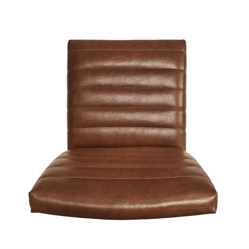 Set of two upholstered Noble House dining chairs with rubber legs, featuring cushioned seats and stylish fabric upholstery.