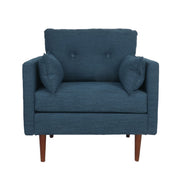 Enchantica - Upholstered Fabric Club Chair With Button Tufted And 2 Accent Pillows - R&R Furniture Gallery (Fountain Valley, CA)