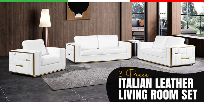 1130 - Top Grain Italian Leather Chair - R&R Furniture Gallery (Fountain Valley, CA)