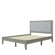 Mid Century Modern Platform Bed With Upholstered Headboard - R&R Furniture Gallery (Fountain Valley, CA)