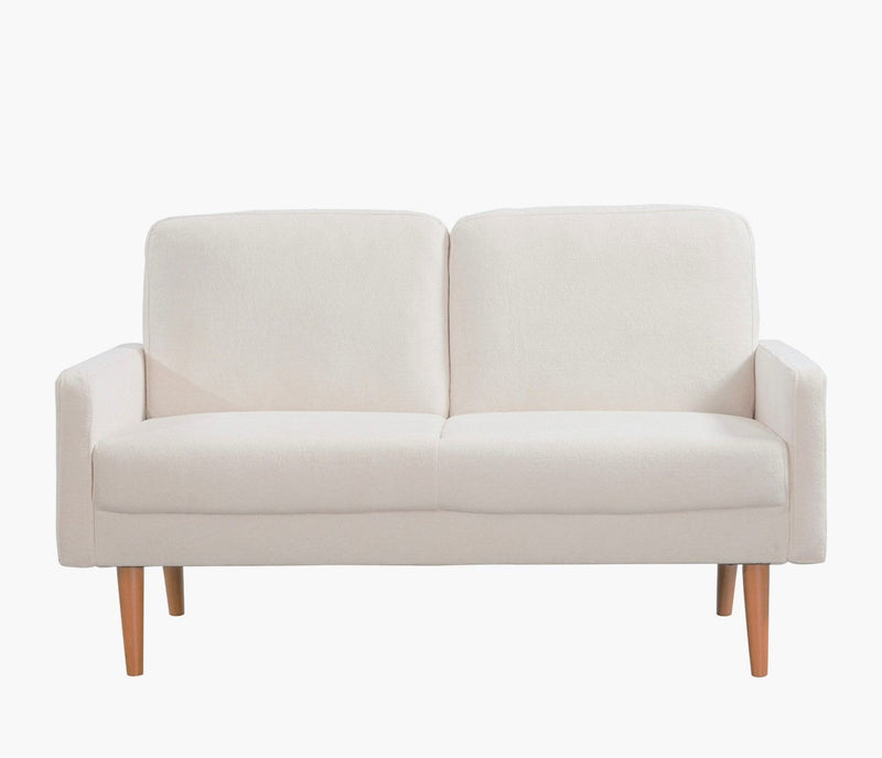 Loveseat Sofa, European Style With Sleek Design, Modern & Vintage Flair, Upholstered 2 Seater Couch - R&R Furniture Gallery (Fountain Valley, CA)