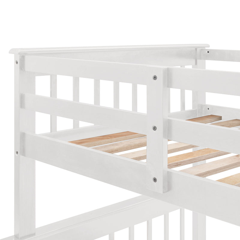 Stairway Bunk Bed With Storage And Guard Rail For Bedroom - R&R Furniture Gallery (Fountain Valley, CA)