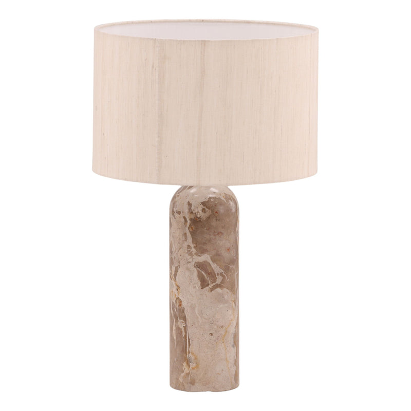 Raja - Table Lamp - Natural Stone And Cream