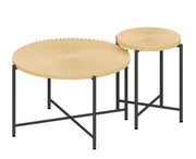Radial - Pattern Coffee And End Table Set Waterproof Cover, Distressed Cylindrical Design (Set of 2) - R&R Furniture Gallery (Fountain Valley, CA)