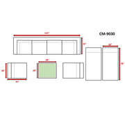 Seating Set With Cushions Handcrafted Wicker Design - R&R Furniture Gallery (Fountain Valley, CA)