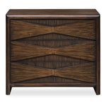 Bowtie - 3 Drawer Mid-Century Chest - Dark Brown