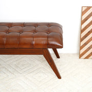 Maja - Bench - Cognac / Dark Brown - R&R Furniture Gallery (Fountain Valley, CA)