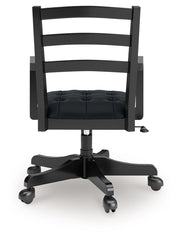 Wildenauer - 4 Pc. - Home Office Desk And Return, Swivel Desk Chair, Bookcase - Brown / Black - R&R Furniture Gallery (Fountain Valley, CA)