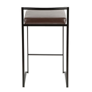 Lumi Source Fuji contemporary style stackable counter stool with sleek design and wooden legs, set of multiple stools.