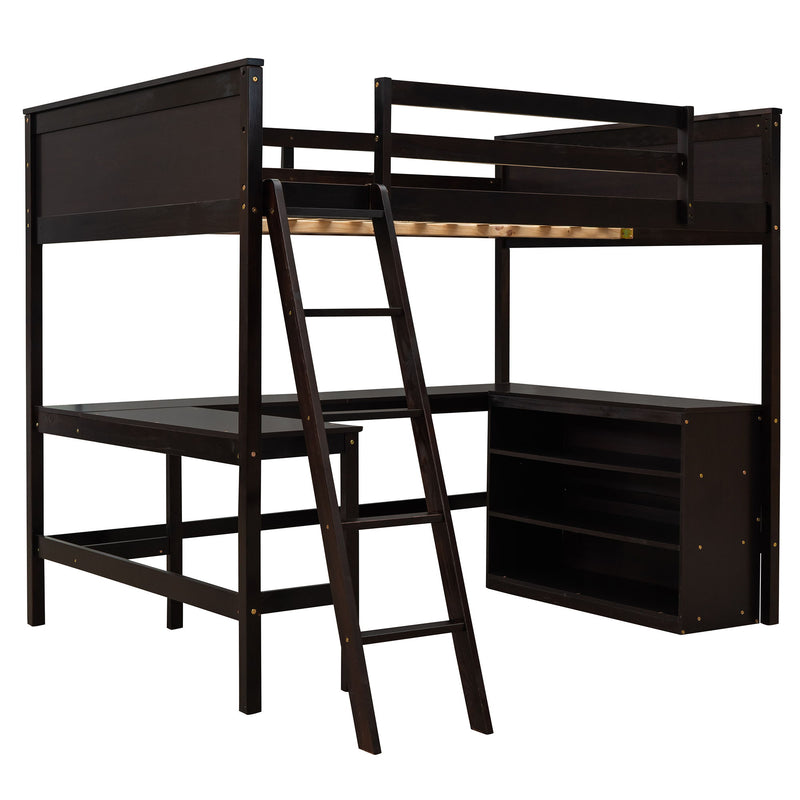 Loft Bed With Shelves With Desk - R&R Furniture Gallery (Fountain Valley, CA)