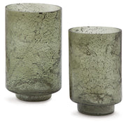 Clarkton - Candle Holder Set (Set of 2) - Green - R&R Furniture Gallery (Fountain Valley, CA)