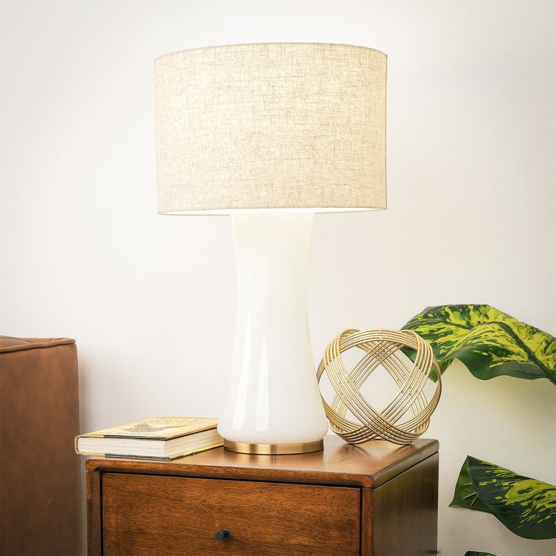 Cascade - Lamp Base Table Lamp - Beige / Gold / White - R&R Furniture Gallery (Fountain Valley, CA)