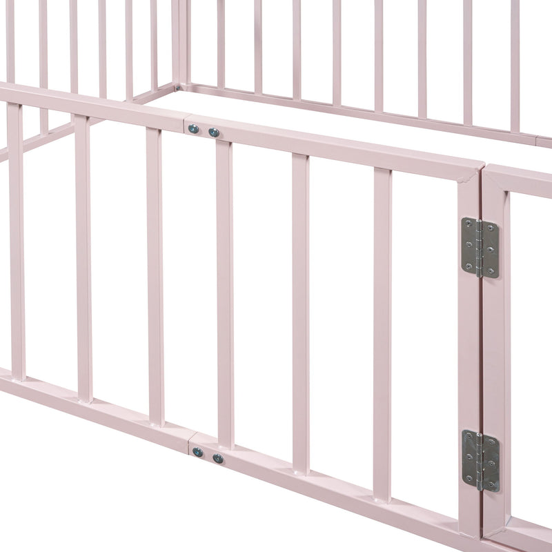 Metal Floor Bed Frame With Fence And Door - R&R Furniture Gallery (Fountain Valley, CA)