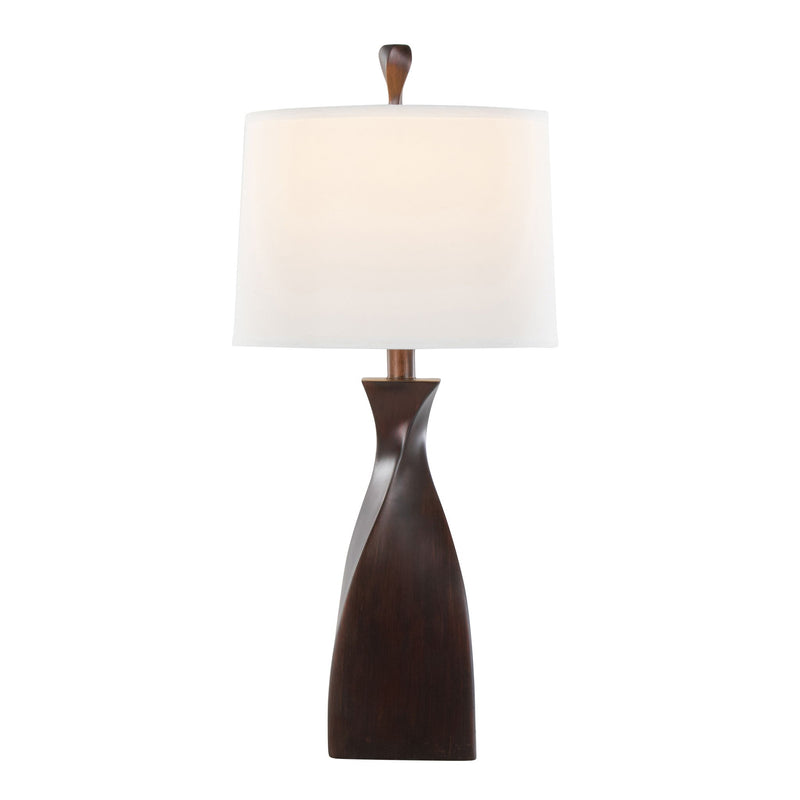 Lumi Source Curvo contemporary polyresin table lamp set with sleek, modern design and curved bases, perfect for stylish interior lighting.
