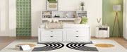 Daybed With 2 Bedside Cabinets, Upper Shelves And 4 Drawers - R&R Furniture Gallery (Fountain Valley, CA)