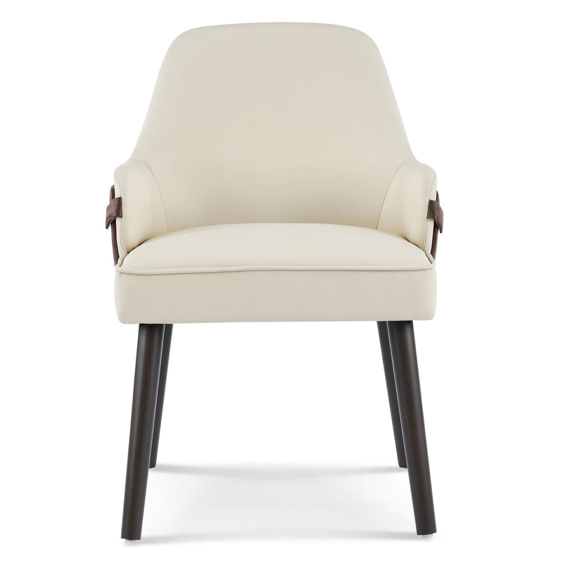 Indoor Dining Chair (Set of 2) - Beige / Brown - R&R Furniture Gallery (Fountain Valley, CA)