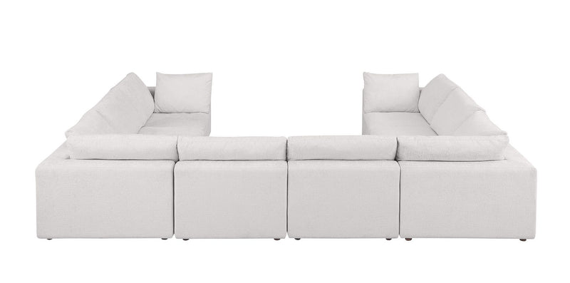 1100 - 8-Piece U-Shaped Sectional In Italian Fabric - Pearl