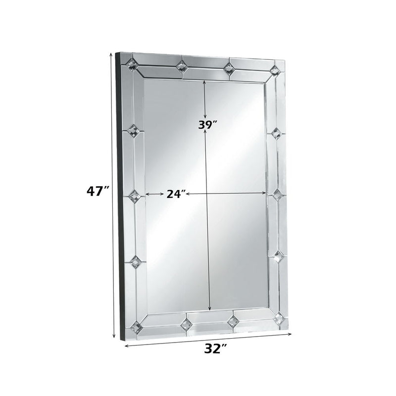 Hessa - Accent Mirror - Mirrored & Faux Rhinestones - R&R Furniture Gallery (Fountain Valley, CA)