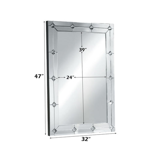 Hessa - Accent Mirror - Mirrored & Faux Rhinestones - R&R Furniture Gallery (Fountain Valley, CA)