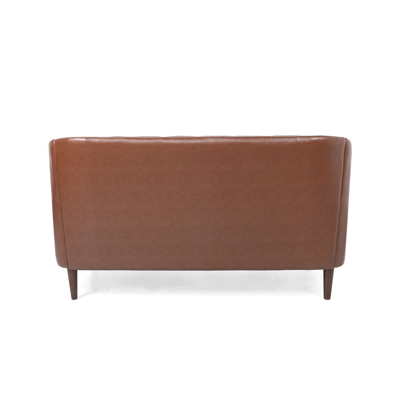 Sophisticated Loveseat With Diamond Stitched Detailing - R&R Furniture Gallery (Fountain Valley, CA)