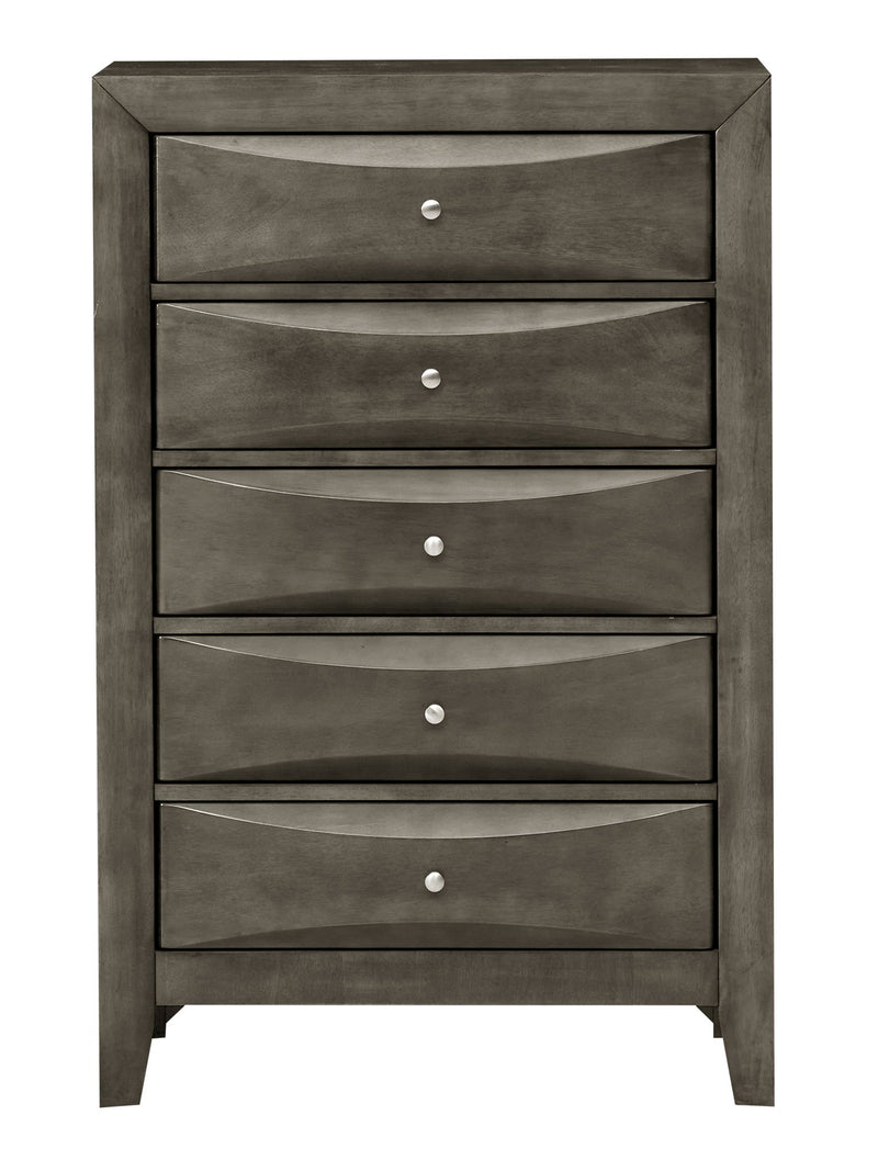 Glory Furniture Marilla Accent Chest with decorative front design and wooden finish, ideal for stylish home storage.