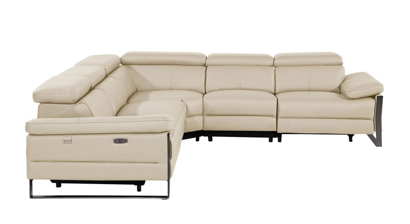 1246 - 5-Piece L-Shaped Modular Power Reclining Sectional With Power Headrests