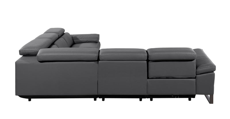 1246 - 5-Piece L-Shaped Modular Power Reclining Sectional With Power Headrests