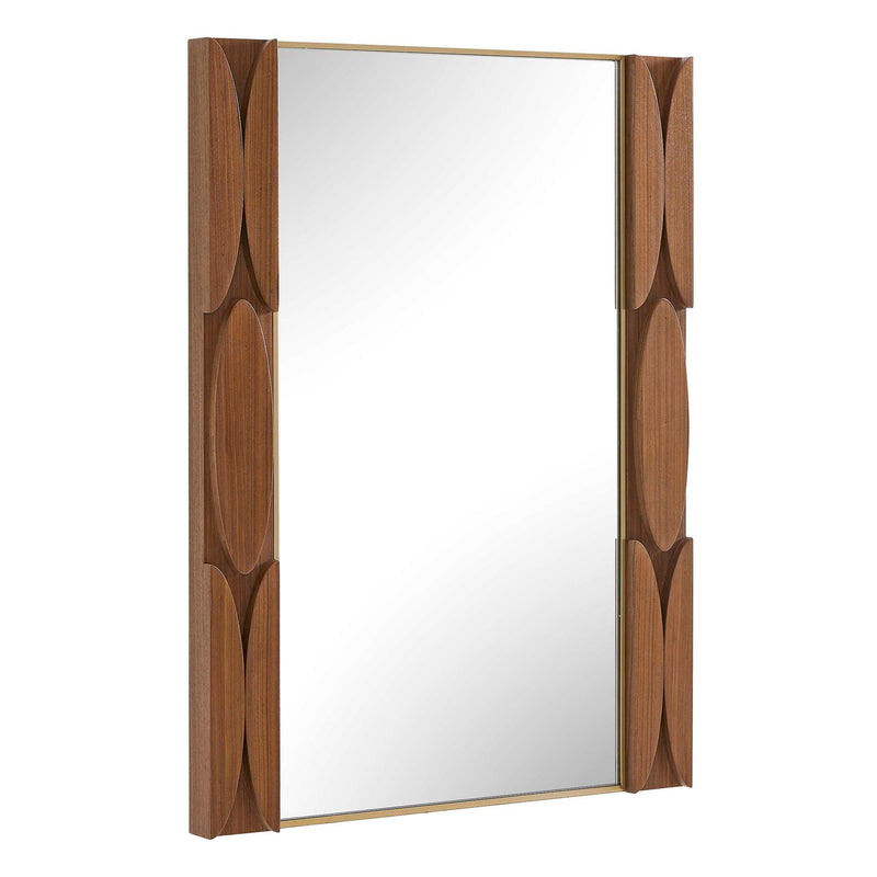 Macario - Mid-Century Wood Mirror - Woodtone