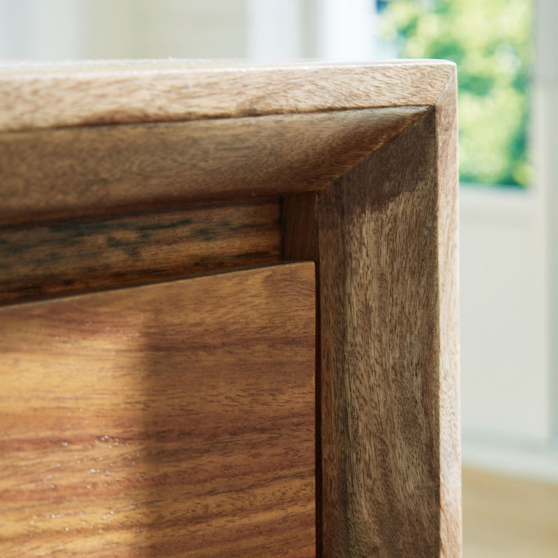 Dressonni - Two Drawer Night Stand - Brown - R&R Furniture Gallery (Fountain Valley, CA)