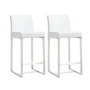 Denmark - Stainless Steel Counter Stool (Set of 2) - R&R Furniture Gallery (Fountain Valley, CA)