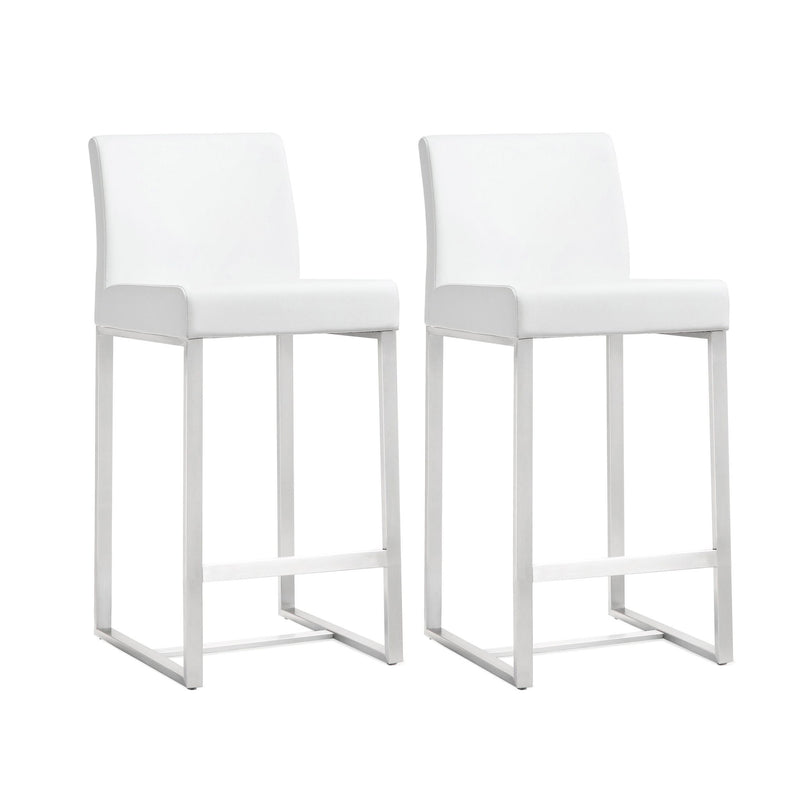 Denmark - Stainless Steel Counter Stool (Set of 2) - R&R Furniture Gallery (Fountain Valley, CA)