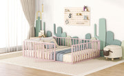 Metal Floor Bed Frame With Fence And Door - R&R Furniture Gallery (Fountain Valley, CA)