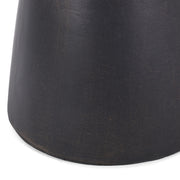 Outdoor lightweight concrete end table with copper half-sphere top, featuring a modern design by Noble House.