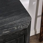 Macarthur - Reclaimed Oak 4 Door Cabinet - Aged Black - R&R Furniture Gallery (Fountain Valley, CA)