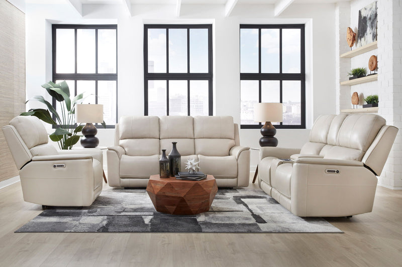 Parker Living Easton Zero Gravity Power Reclining 3-piece sofa set with plush cushions and modern design in a living room setting.