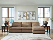 Benchcraft Veronella stationary sectional sofa with plush cushions and modern design, shown in a cozy living room setting.