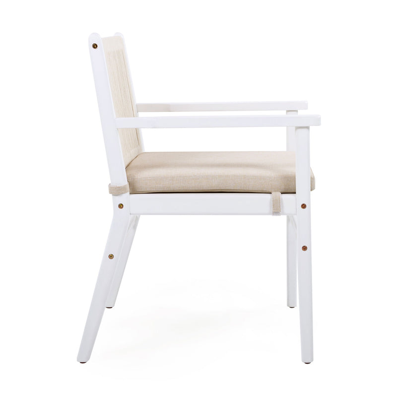 Outdoor Acacia Wood Patio Dining Armchair (Set of 2) - R&R Furniture Gallery (Fountain Valley, CA)