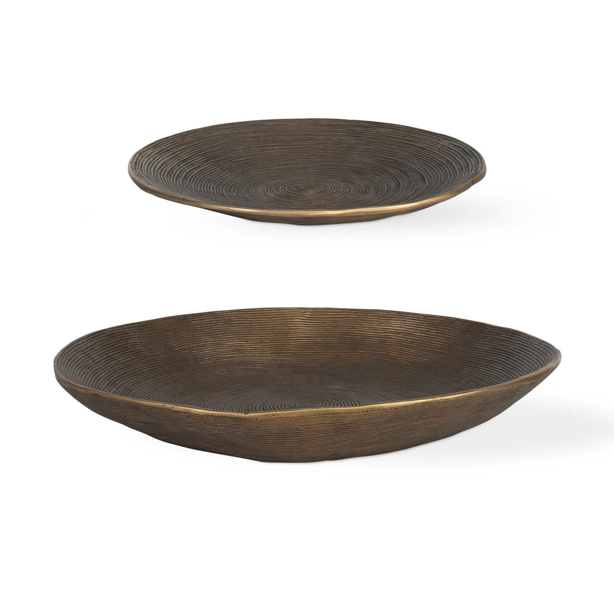 Stratum - Round Bowls (Set of 2) - Brass
