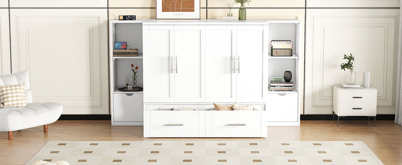 Murphy Bed With Shelves, Drawers And USB Ports - R&R Furniture Gallery (Fountain Valley, CA)
