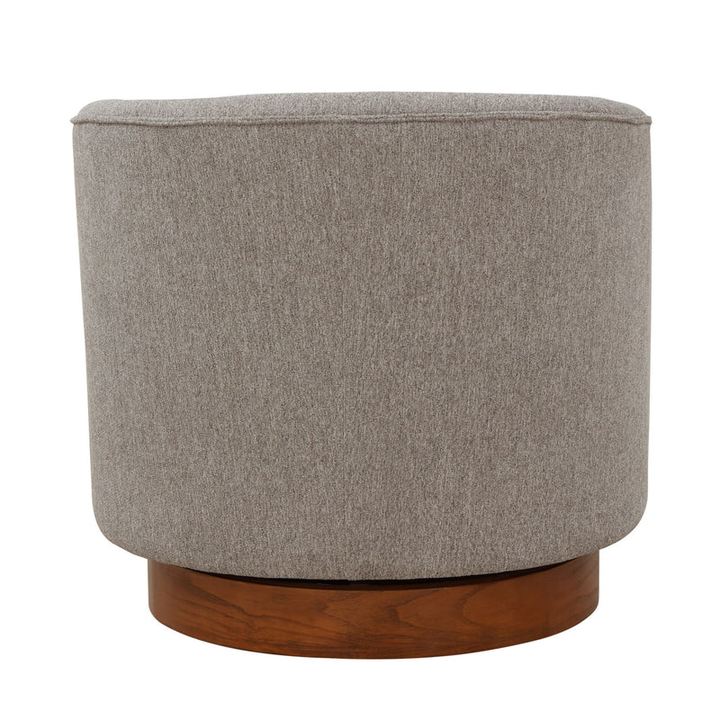 Miramar - Swivel Barrel Chair With Wooden Base - R&R Furniture Gallery (Fountain Valley, CA)