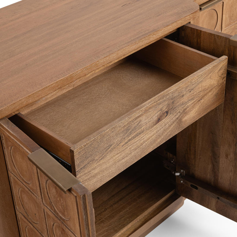 Clevland - 4 Door Cabinet - Santy Taupe - R&R Furniture Gallery (Fountain Valley, CA)