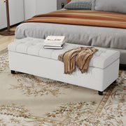 Upholstered Storage Ottoman Bench, Foot Rest For Bedroom - R&R Furniture Gallery (Fountain Valley, CA)