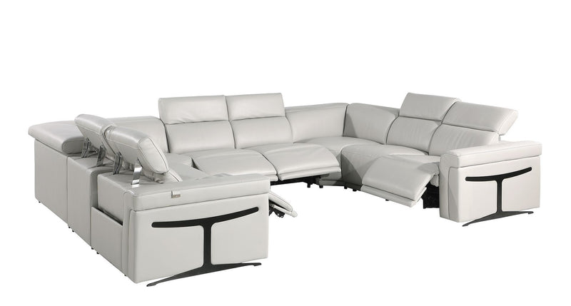 1126 - 8-Piece U-Shaped Sectional Sofa In With 4 Power Recliners & Power Headrests