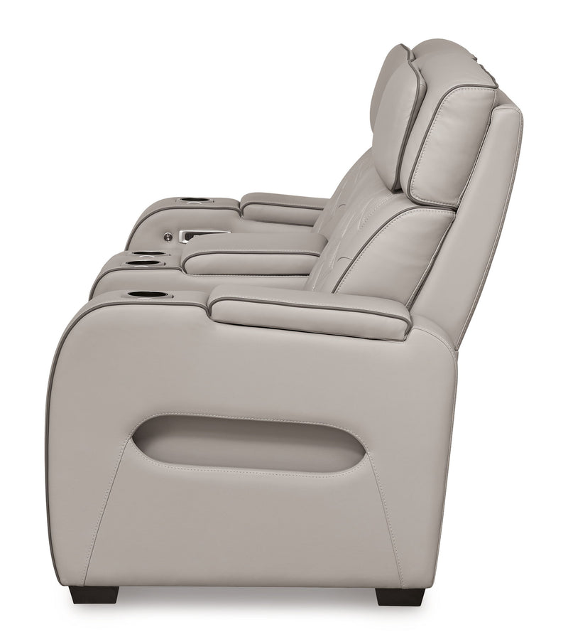 Boyington - Power Reclining Loveseat With Console/Adj Hdrst - R&R Furniture Gallery (Fountain Valley, CA)