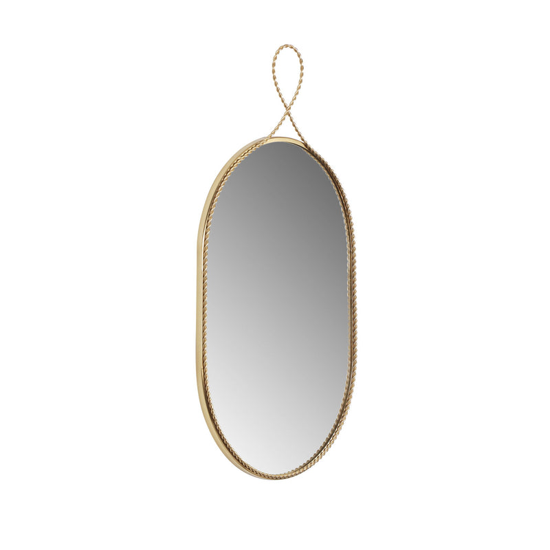 Ravina - Oval Wall Mirror - Braided Brass - R&R Furniture Gallery (Fountain Valley, CA)